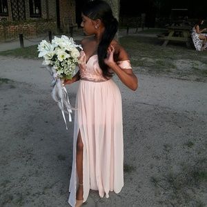 Strapless maxi dress